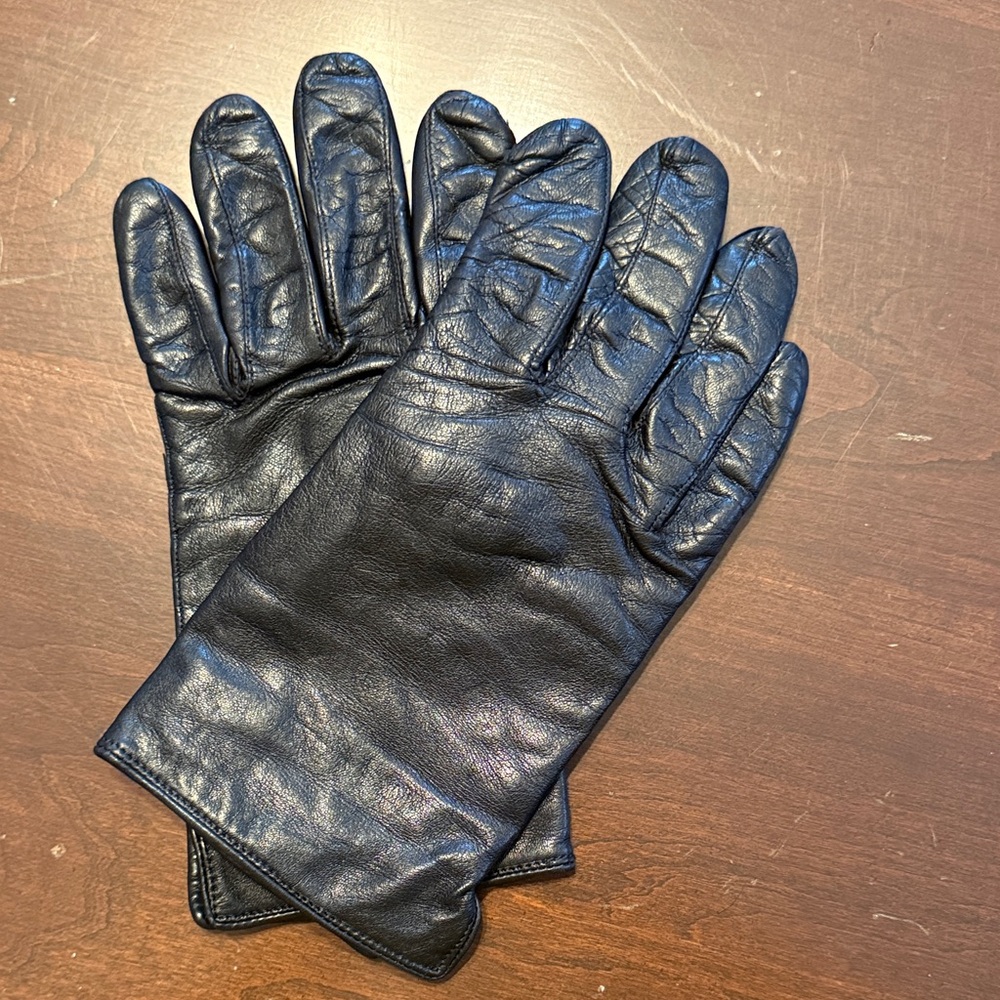 Coach Men's Midnight Leather Gloves